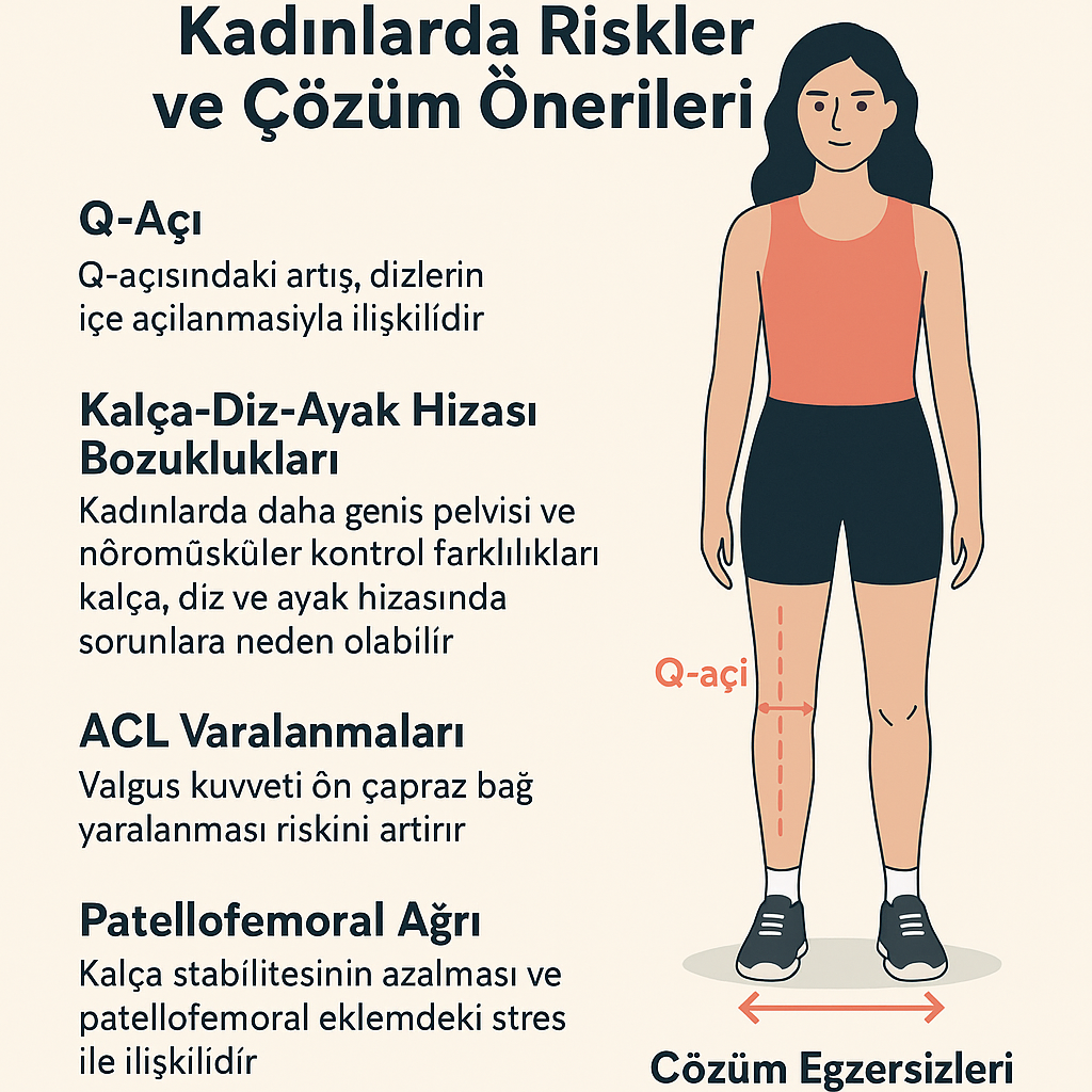 Bipedalizmin diz valgusu etkisi: kadınlarda Q-angle artışı, kalça-diz-ayak hizası bozuklukları ve çözüm egzersizleri